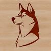 Adorable Siberian Husky Clip Art A digital illustration of a Siberian Husky breed dog.