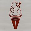 Free Editable Ice Cream Clip Art An editable vector graphic of a dessert serving featuring a single serving of ice cream.