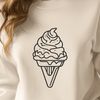 Digitally Stylized Dessert Icon A stylized illustration of a scoop of ice cream, suitable for digital design projects.