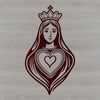 Traditional Immaculate Heart Illustration A traditional illustration of the Immaculate Heart, a symbol often used in Christian art and design.