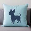 A small-sized dog breed silhouette, ideal for DIY projects and personal use.