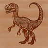 A dinosaur clip art design created as a scalable SVG file for use in various digital projects and commercial applications.