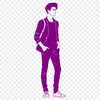 Beautiful Male Clip Art Illustration A male figure represented as a vector graphic illustration.