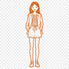 An SVG file featuring a simple design of a little girl, suitable for digital and print applications.