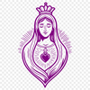 An outline illustration of the Immaculate Heart icon.