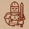 An SVG illustration of a knight from a medieval-inspired fantasy setting.