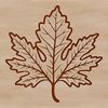 A high-resolution SVG design of a naturalistic leaf shape suitable for digital crafting and design projects.