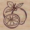 Fresh Lemon Fruit SVG Design An illustration of a yellow lemon fruit with smooth skin.