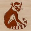 A vector illustration of a lemur, a small wild animal native to Madagascar.