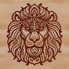 Ornate Feline Illustration A detailed illustration of a lion's head with ornate features, suitable for vector art designs.