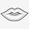 Beautiful Human Mouth Anatomy Anatomical illustration of human lips, suitable for vector art and design projects.