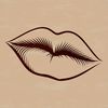 Simple Vector Lips Design Vector graphic representation of human lips with simplified design.