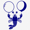 Minimalist Lobster Illustration A digital illustration of a lobster, depicted in a minimalist style suitable for clip art and vector design.