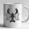 Lobster Illustration in Vector Style A detailed illustration of a lobster with its claws and body rendered in a vector style.