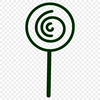 Whimsical Lollipop Vector Design A colorful illustration of a classic lollipop with a round handle and a swirl of candy on top.