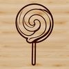 Bold Vector Candy Image Vector design of a standalone lollipop with bold colors and simple shape.