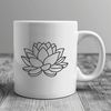 Symmetrical Lotus Petals Vector Art A stylized illustration of the lotus flower with symmetrical petals and center, suitable for vector art designs.