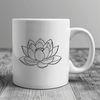 Eastern Symbolism Lotus Bloom A stylized illustration of a lotus flower, a symbolic plant in various Eastern religions.