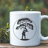 Whimsical Tree of Love SVG Design An SVG design featuring a romantic couple sharing a kiss beneath the foliage of a majestic tree.