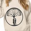 Intertwined Hearts Tree Design A romantic tree with intertwined branches and hearts, suitable for Valentine's Day or wedding decorations.