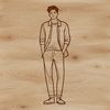 SVG Image Male Figure Illustrated man silhouette in vector format.