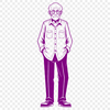Editable Male Figure SVG Icon A male figure in a simple outfit, suitable for editing with vector graphics software.