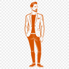 Simple Male Silhouette Design A male figure in a simple design, suitable for vector art projects.