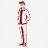 Free Vector Character Illustration A simple male figure illustrated in a 2D vector format.