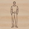 Simple Line Drawing Man Illustration A simple line drawing of a male figure in various poses.
