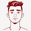 Beautiful Digital Illustration of a Male Figure A digital illustration of a male figure in a neutral pose, suitable for various design applications.