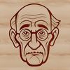 An older adult male character created using vector art and designed for commercial or personal projects.