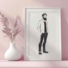 A male figure in vector format, suitable for digital and print applications.