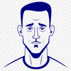 A clean-line drawing of a man created as an editable graphic.