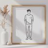 SVG Illustration of a Person An outline illustration of a person in SVG design style.
