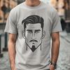 Male Vector Graphic Design A digital vector graphic representation of a person, suitable for editing with design software like Illustrator or Procreate.