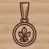 Award Symbol A vector medal icon featuring a circular design with a ribbon, suitable for use in sports or awards contexts.