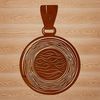 A digital illustration of a medal with a metallic finish, designed for vector art and suitable for various cutting machines.