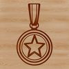 Medal Ribbon Design A silver medal with a ribbon in the center, designed as a vector image suitable for cutting machines or laser cutters.