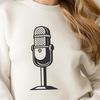 A high-resolution digital vector illustration of a microphone, suitable for commercial and personal use.
