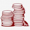 Global Currency Collection SVG Design Illustrated vector image of various coins from around the world in a single design