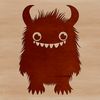 Brightly Colored Cartoon Monster A cartoon-style monster character with bright colors and rounded features.