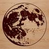 An illustration of the Moon in a high-quality vector design suitable for various applications.