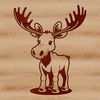 Moose Wildlife Illustration A detailed illustration of a moose in a natural environment.