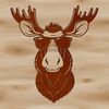Moose Wearing Cool Shades A cartoon moose wearing sunglasses, depicted in a simple vector style suitable for digital design.