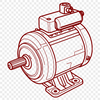 Technical Motor Diagram A detailed technical illustration of a motor with various components labeled.