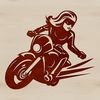 A detailed vector illustration of a sleek motorbike on the road.