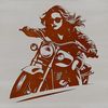 A detailed illustration of a motorbike, created as vector art for cutting machines like Cricut or laser cutters.