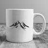 A stylized illustration of a mountain landscape in vector format.