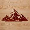 A 2D digital illustration of a mountain landscape in vector format.