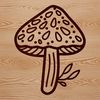 Simple Fungi Illustration A simple line drawing illustration of a mushroom, suitable for graphic design projects.